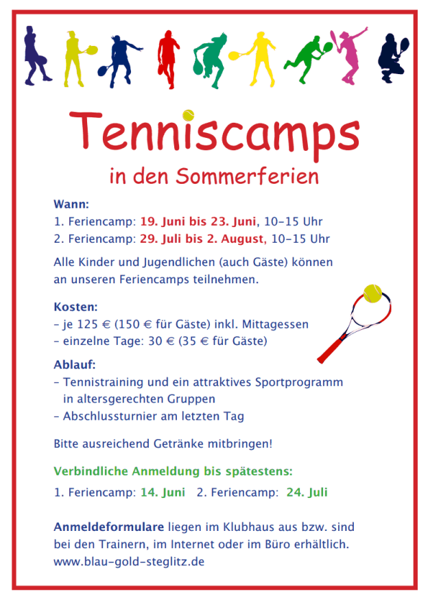 Sommerferien-Tenniscamps 2013