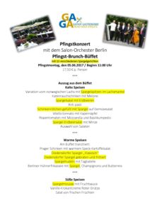 Pfingstkonzert und Brunch @ Klubrestaurant
