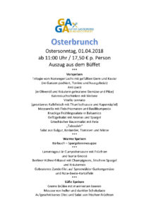 Osterbrunch @ Tennisklub Blau-Gold Steglitz | Berlin | Berlin | Deutschland