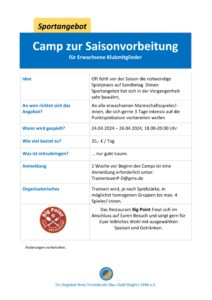 Camp zur Saisonvorbereitung @ Tennisklub Blau-Gold Steglitz e.V.