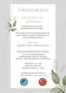 Pfingstbrunch (Frühstücks- und Grillbuffet) @ Tennisklub Blau-Gold Steglitz e.V. - Nur für Mitglieder